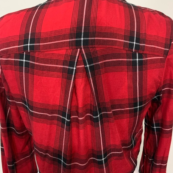 NWT Cute Plaid Tie Front Top - Picture 7 of 10